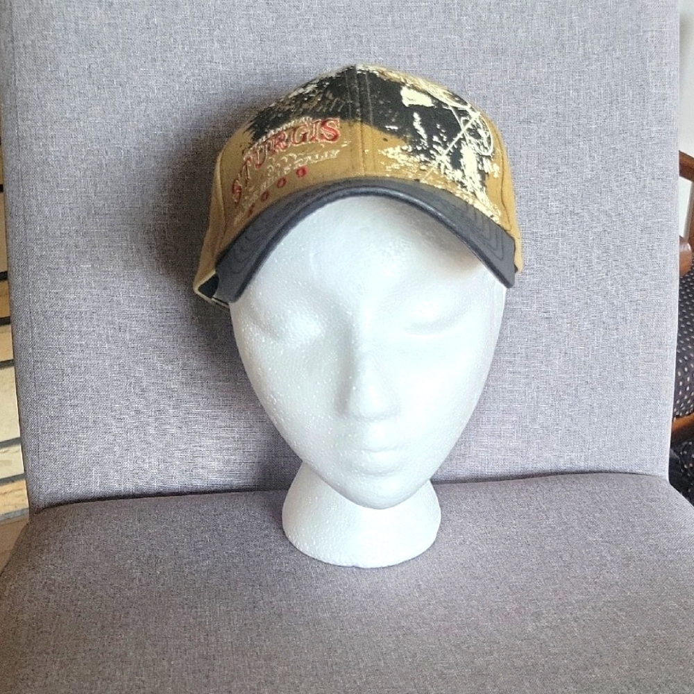 Sturgis Rally 60th Anniversary Hat, Unisex, Brown/Tan O/S, EUC
